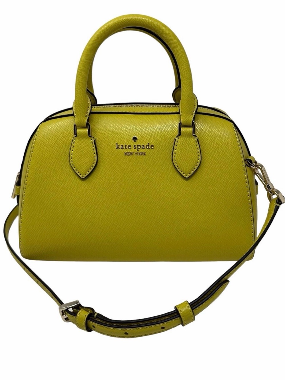 kate spade Yellow Saffiano Leather Dome Satchel